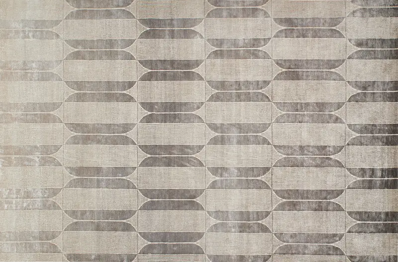 HandsGallery Ковры, созданные вручную GEOMETRIA ZRP-244 Antique White Burnt Silver