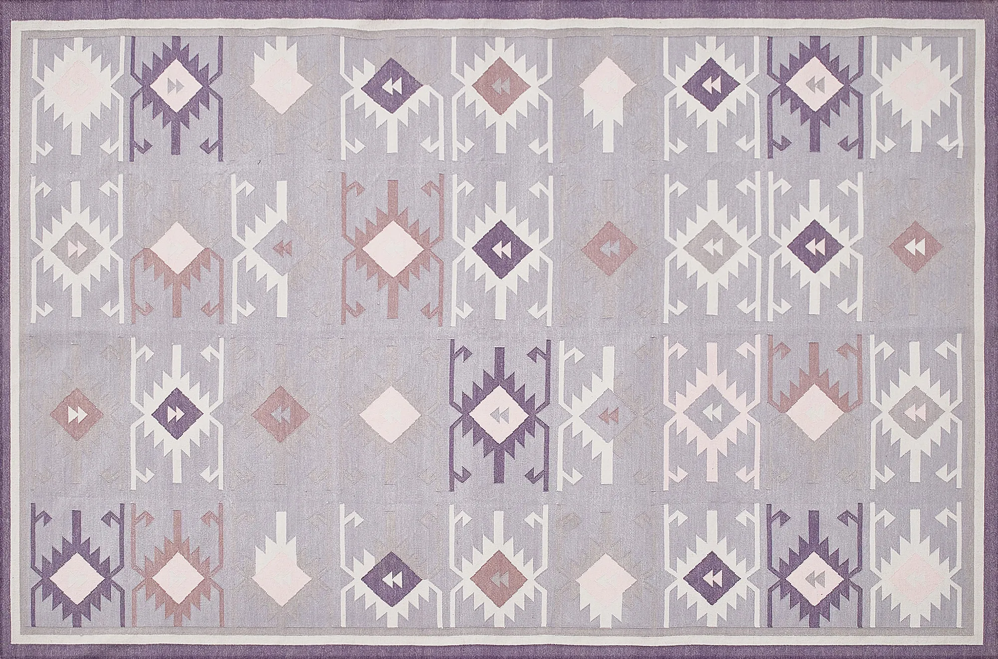 фото ковра DHURRIE Stone Gray/Soft Beige от магазина HandsGallery