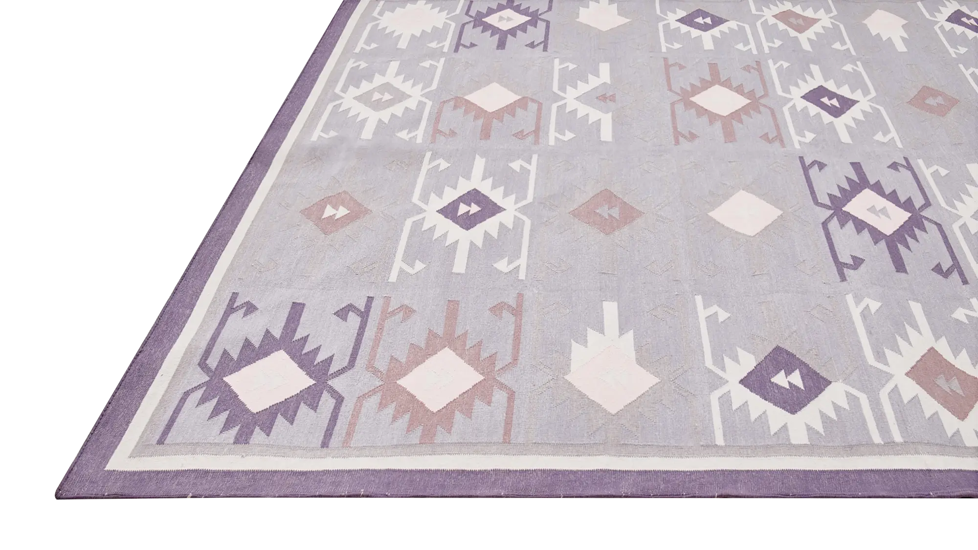 фото ковра DHURRIE Stone Gray/Soft Beige от магазина HandsGallery