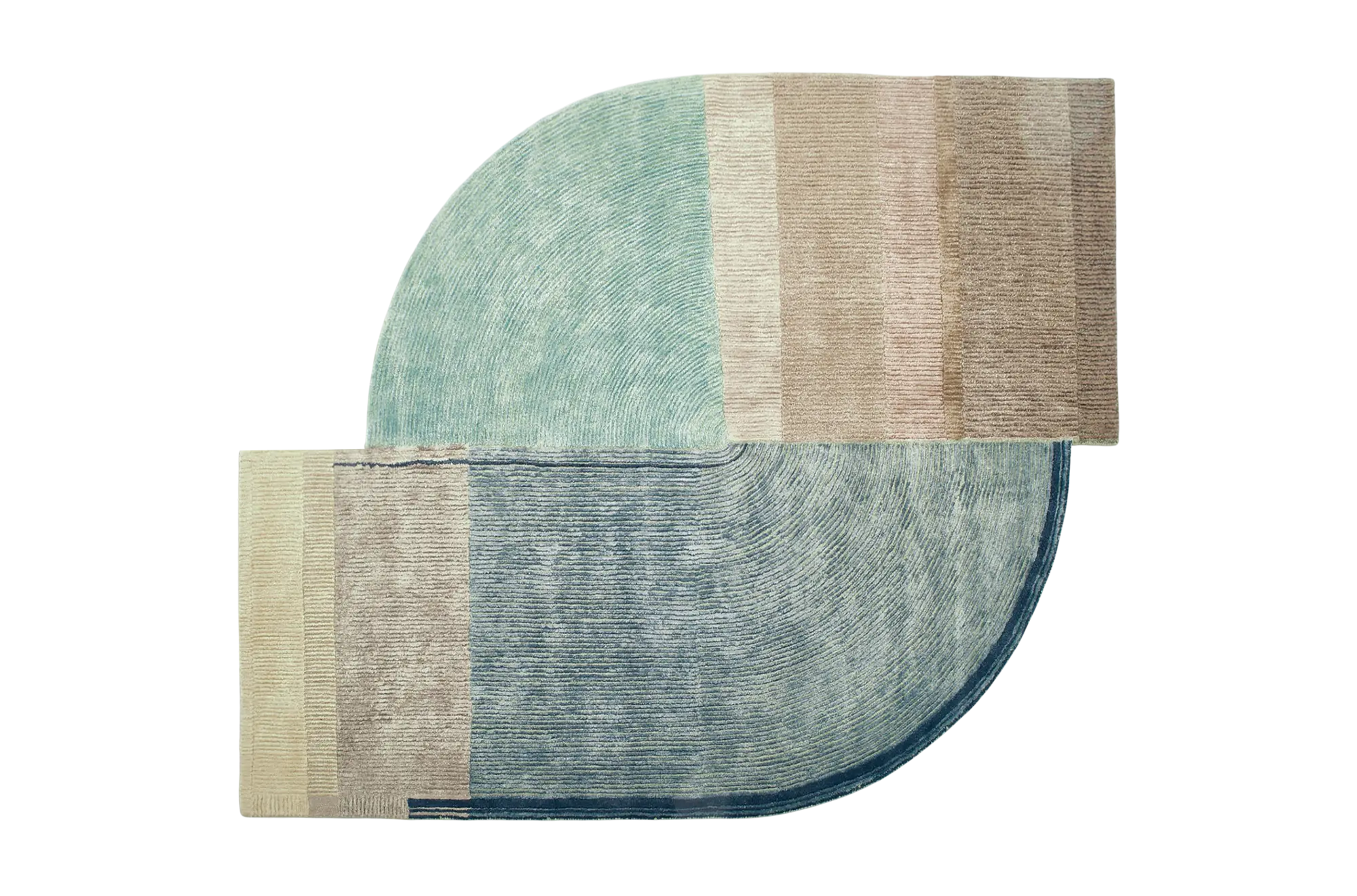 фото ковра FIGURE Pastel Blue/Antique White от магазина HandsGallery