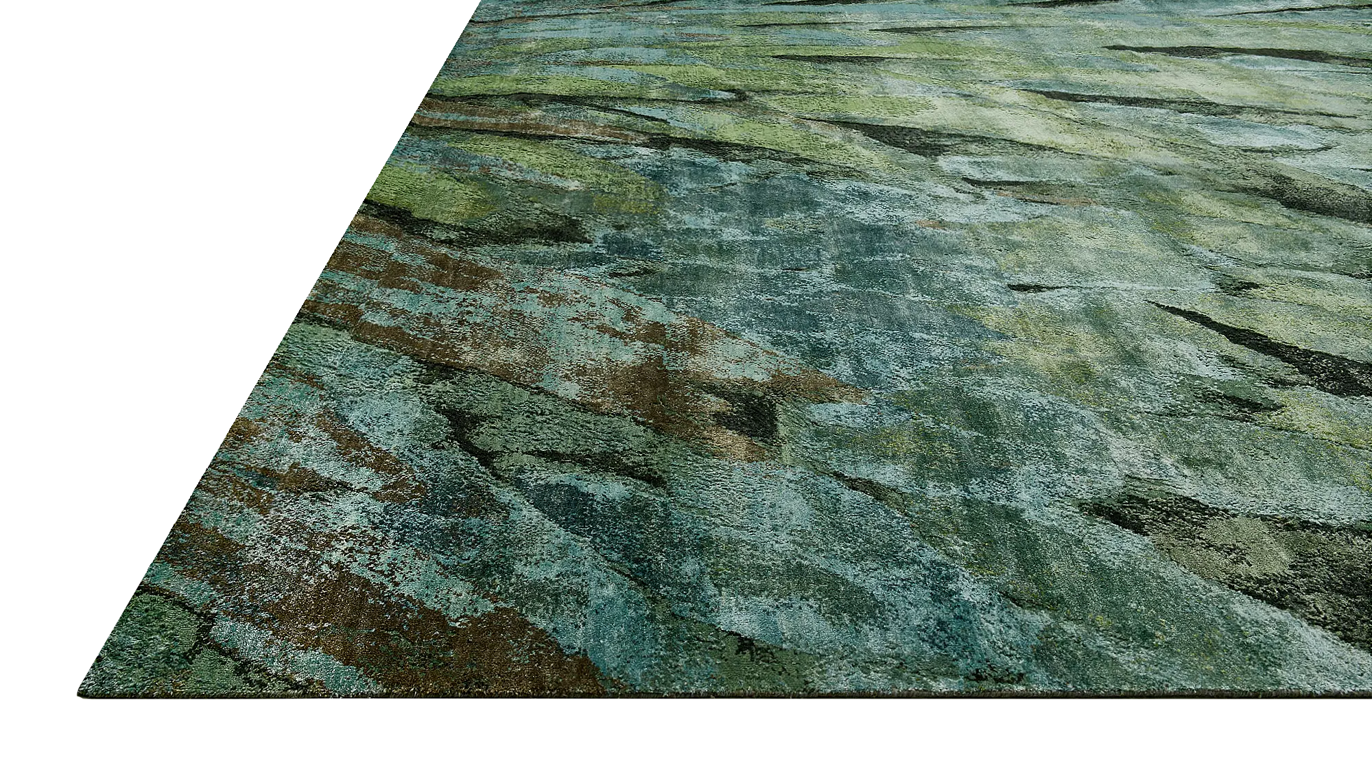 фото ковра ABSTRACTIO Feather/Green H от магазина HandsGallery