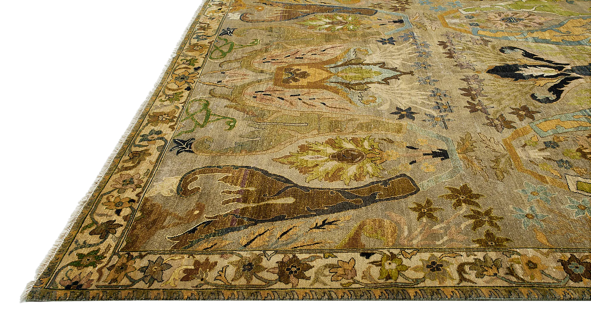 фото ковра HERITAGE AC-228-CARAMEL-GREEN от магазина HandsGallery
