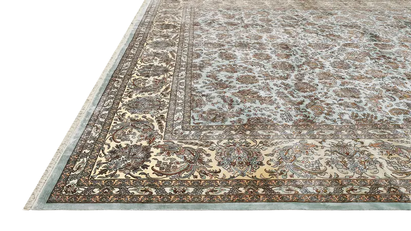 HandsGallery Ковры, созданные вручную TIMELESS Kashmir Silk (Blue-bge)