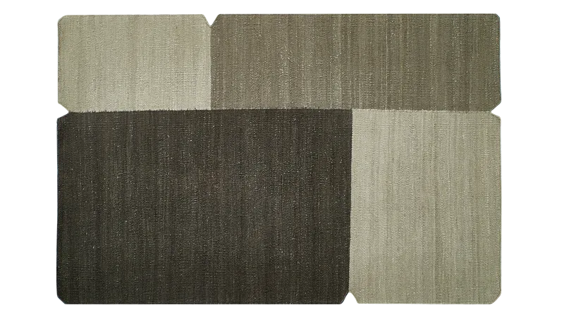 HandsGallery Ковры, созданные вручную DHURRIE Black Olive/Nickel