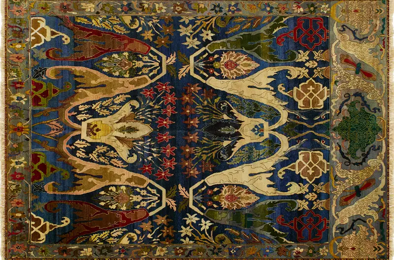 HandsGallery Ковры, созданные вручную HERITAGE AC-228-BLU-BGE